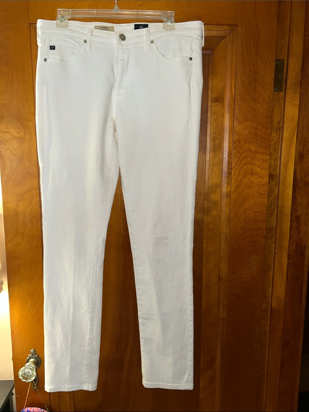 AG Adriano Goldschmied White Skinny Jeans; Sz 30